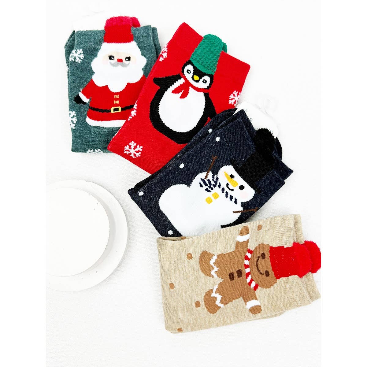 Assorted Christmas Theme Crew Socks