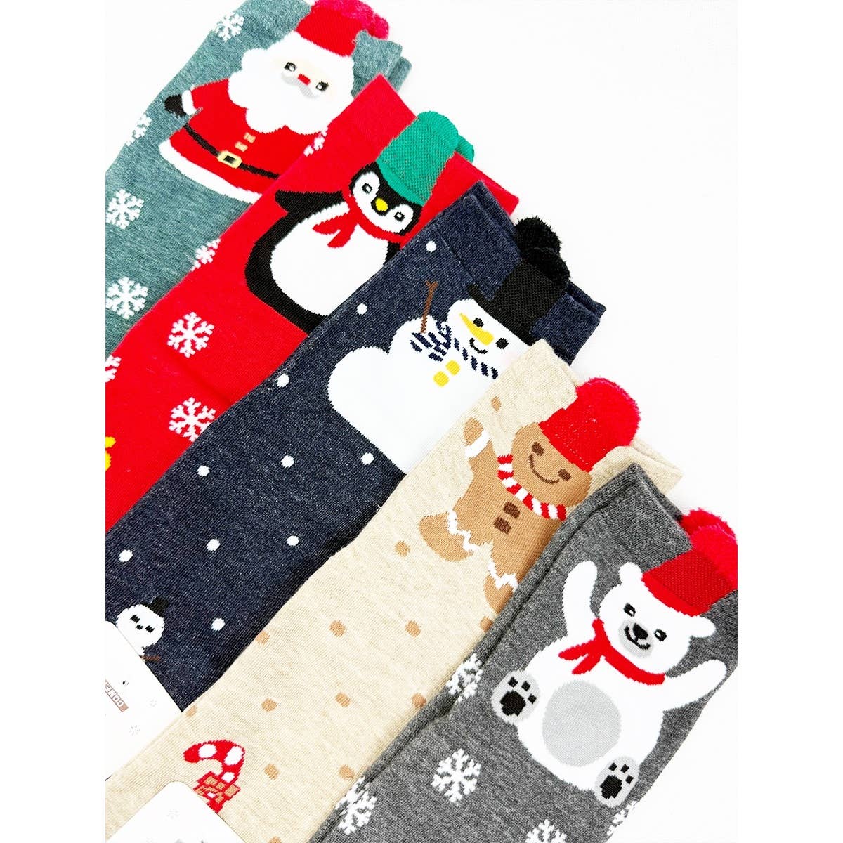 Assorted Christmas Theme Crew Socks