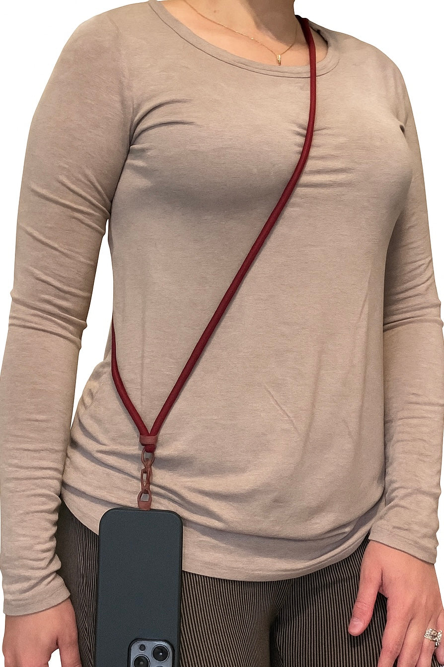 Adjustable cord crossbody lanyard