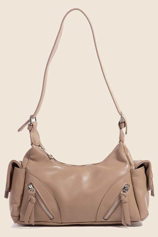 Multi Pocket Faux Leather Hand Bag