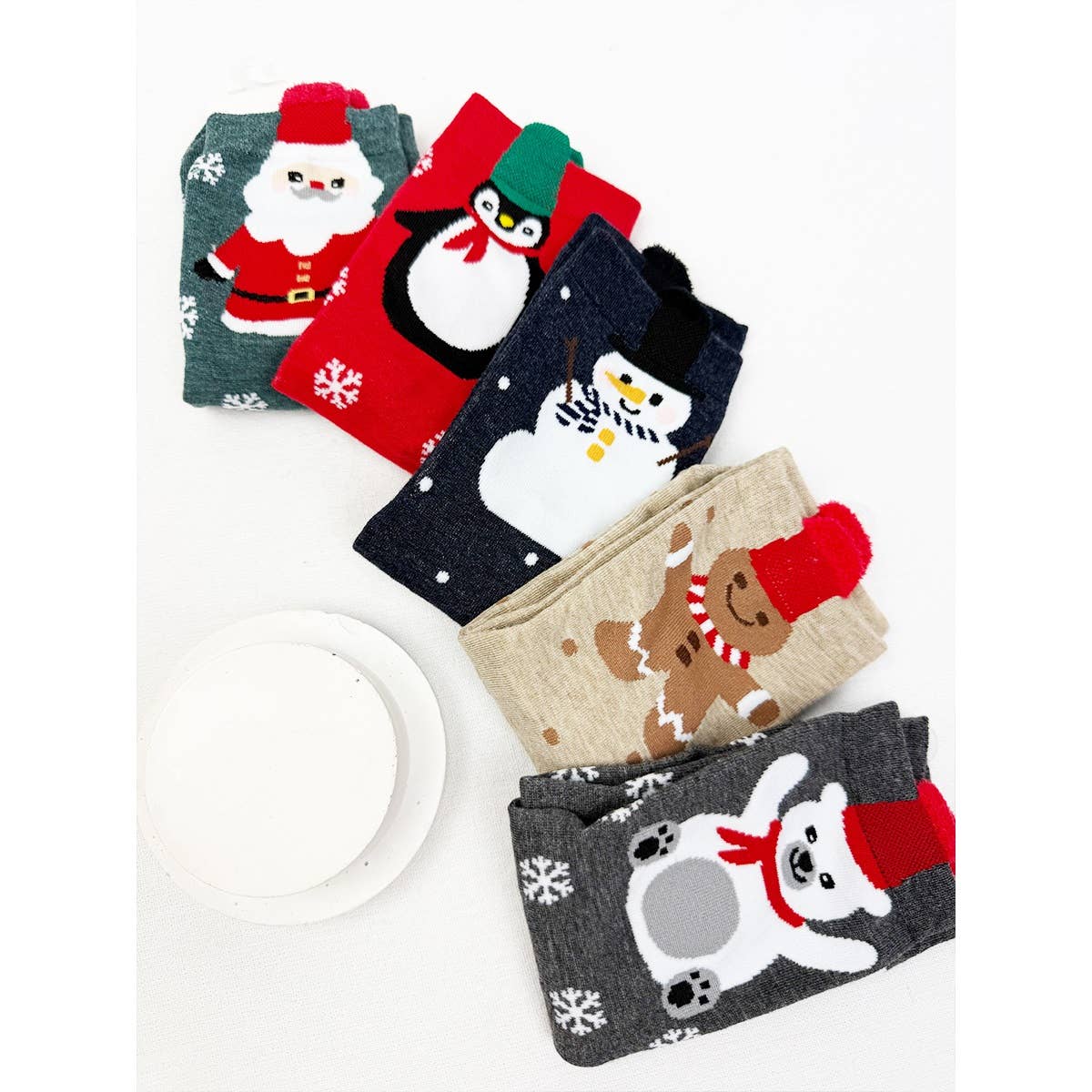 Assorted Christmas Theme Crew Socks